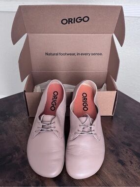 Origo Derby Mauve Leather Sz 8 38